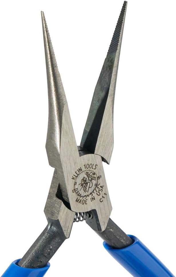 Klein Tools 5" Long Needle-Nose Pliers Extra Slim D335-51/2C - Midget Klein Flush Cuts - 