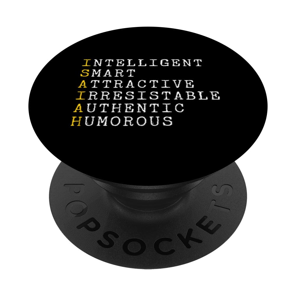 Isaiah Personalized, Isaiah Name, Boy Man Isaiah PopSockets Swappable PopGrip