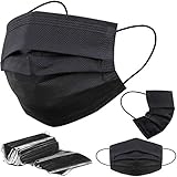 Black Disposable Face Masks - 50 PCS Black Face