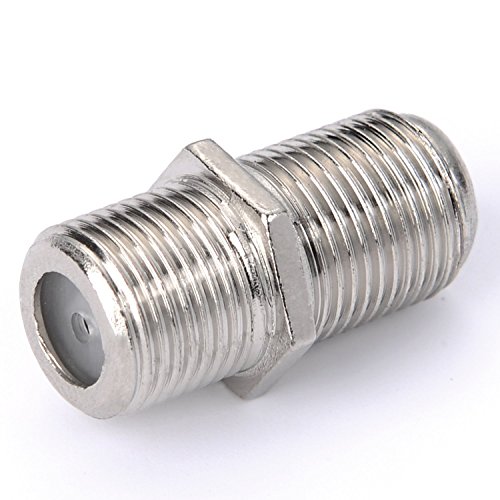 JMAF Cable Extension Coupler Connects Two Coaxial Video Cables, for Coax F81 (female to female) 3GHz Satellite, Cable TV, and Cable Internet Rated (10 Pack) Adapters