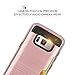 Jwest Galaxy S8 Plus Case, S8 Plus Wallet Card Holder Rubber Bumper Hard PC Back Hybrid [Dual Layer] Shockproof Cover with Card Slots for S8+ Plus 6.2 inch (2017)-Rose Gold