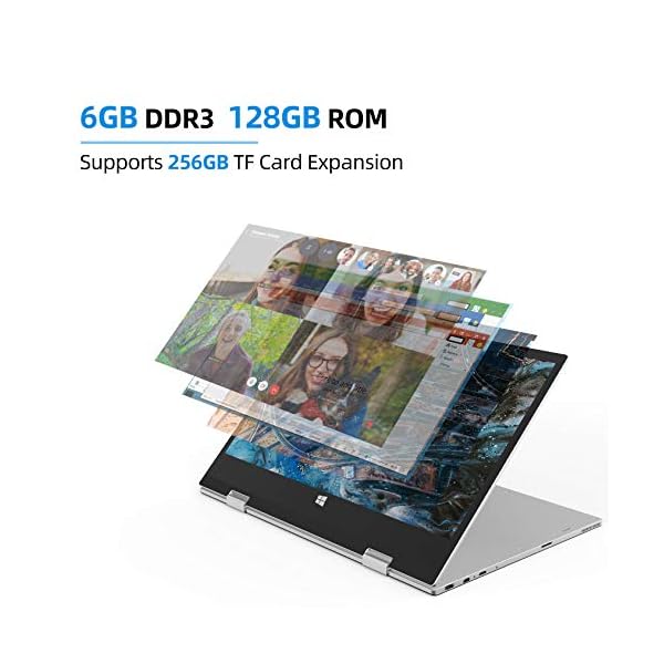 Jumper-116-inch-Touch-screen-Laptop-6GB-DDR3-128GB-ROM-360-Degree-Convertible-Tablet-PC-Windows-10-small-laptop-Intel-Celeron-Quad-core-processor-Supports-256GB-TF-Card-Expansion Jumper 11.6 inch Touch screen Laptop 6GB DDR3 128GB ROM, 360 Degree Convertible Tablet PC Windows 10 small laptop Intel…