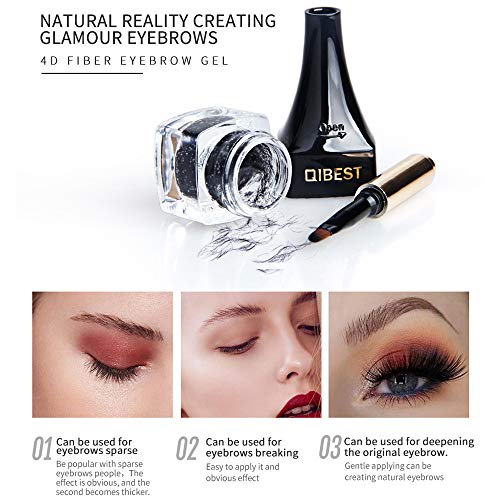 Coerni Waterproof 3D Eyebrow Extensions Gel Fiber+Eyebrow Card - Building Brow Hair and Eye Brow Brush