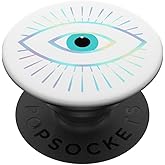 Rainbow Evil Eye White PopSockets Adhesive PopGrip