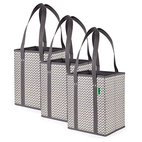 Reusable Grocery Shopping Box Bags (3 Pack), Premium Quality Heavy Duty