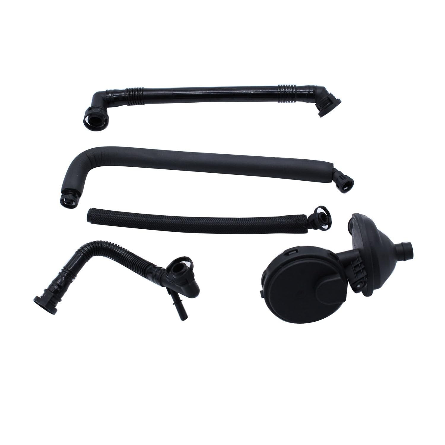Photo 1 of 1 Set SHLPDFM PCV Crankcase Vent Valve Breather Oil Separator Hose Kit 11617501566 11157532649 11617504535 11617504536 Fits for BMW E46, E39, E60 320i, 323i, 325, 325i, 528i 325Xi 330Xi