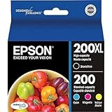 Epson 200XL Black + 200 Cyan/Yellow/Magenta Combo Cartridge, 2 pack