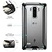 Poetic Affinity Series Designed for LG G Stylo 2015 Case, Rugged Lightweight Military Grade Hybrid Protective Bumper Cover, Black/Clear