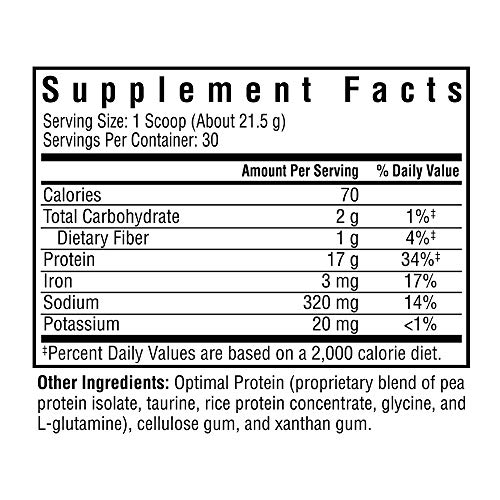 Optimal Protein Powder | From Non-GMO Pea and Rice Protein | Sugar-Free, Gluten-Free, Soy-Free | Vegan Protein Powder… - Image 3