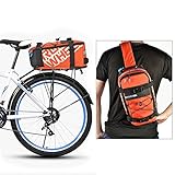 Roswheel 5L Bike Bag 2 in 1 Multifunctional Waterproof Cycling Bicycle Rear Seat Trunk Bag Carrying Luggage Package Rack Panniers Outdoor – Also used as Shoulder Bag