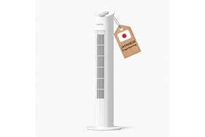 Brevix Tower Fan for Bedroom - 32" Standing Fan with 70° Oscillating | Lightweight Cooling & Quiet Tower Unit for Indoors | Bladeless with 3 Speeds, 120 Min Timer & Manual Dial Control, 60 W | White
