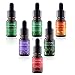 Aromatherapy Essential Oils COOSA Top 6 Aroma Oils Best Gift Set Unique Dropper Design Bottle Tea Tree Oil, Peppermint Oil, Lemon Oil, Lavender Oil, Sweet Orange Oil, Rose Oil 10ml