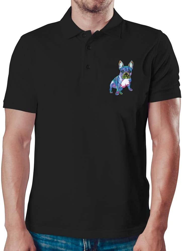 Amazon.com: Eddany Colorful French Bulldog Polo Shirt: Clothing