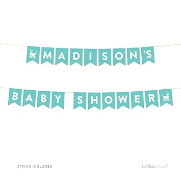 Rustic White Paper Garland Decoration Custom Personalized Baby