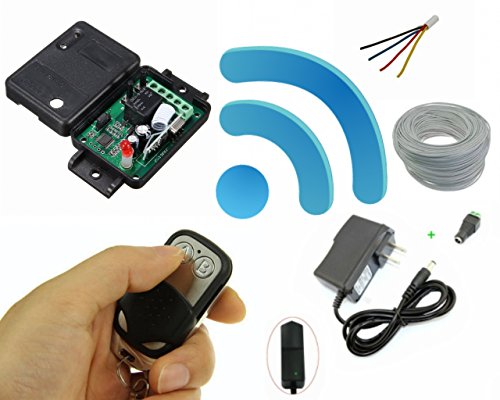Wireless Remote Control Switch Kit For Electric Strike Or Magnetic Lock Systems ( Includes: Remote 325FT. RF Range, 1 Channel 315MHZ DC12V Receiver, Power Supply & 50FT. Wiring) (Remote Control Kit) - Thumbnail 5