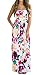 Women's Floral Print Maxi Dress,Demetory Strapless Print Vintage Graceful Long Maxi Dress