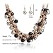 IPINK Fashion Charm Jewelry Pendant Choker Chunky Statement bib Necklace and Earrings Set