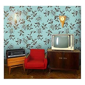 Large Wall Mural - Seamless Floral Pattern | Self-Adhesive Vinyl Wallpaper/Removable Modern Decorating Wall Art - 66" x 96"