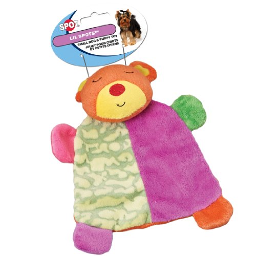 Ethical Pet Lil Spots Plush Blanket Toys for Small Dogs and Puppies, 7-Inch, Assorted