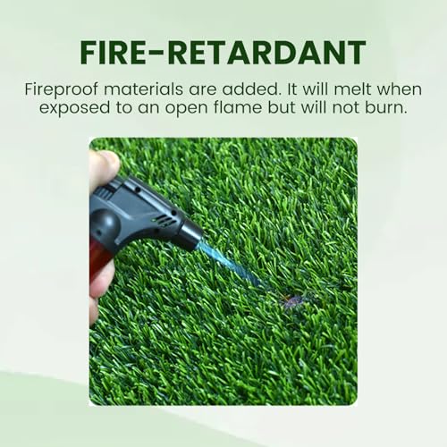 Artificial Grass Carpet,1m(100cm) x 2m(200cm) x 2.5cm Realistic Fake Grass Soft,Comfortable,Grass Pad Rugs for Garden Indoor Outdoor Lawn Decoration