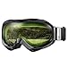 OutdoorMaster OTG Ski Goggles - Over Glasses Ski / Snowboard Goggles for Men, Women & Youth - 100% UV Protection (Black Frame + VLT 80% Light Green Lens)