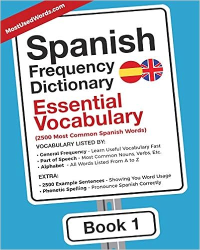 Amazon Com Spanish Frequency Dictionary Essential Vocabulary