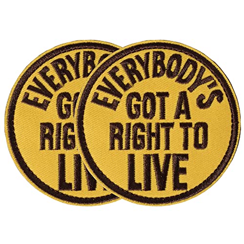 2 Pieces Everybody's Got A Right to Live Tactical Patches Military Uniform Emblem Patches