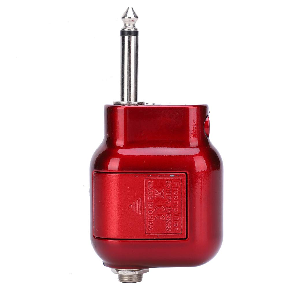 6.35MM Guitar Amplifier 2-Band Equalizer Bass and Treble Plug-In USB Chargable Pocket Guitar Bass Amp Plug and Play Audio Speaker to Guitar Speaker Amp