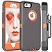 iPhone 6 Case, Fogeek Heavy Duty PC + TPU Combo Protective Defender Case for iPhone 6/6S w/ 360 Degree Rotary Belt Clip & Kickstand(Dark Grey and Orange)