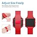 For Fitbit Blaze Band Large With Metal Frame, Wearlizer Milanese Loop Smart Watch Band Replacement Stainless Steel Bracelet Strap for Fitbit Blaze, Christmas Gift - Red Large