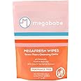 Megababe Megafresh Wipes | Unscented Cleansing Wipes for the Intimate Area | pH Balanced, Front & Back Use | 16 Individually 