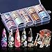 30 Color Nail Foil Transfer Sticker, Kissbuty Holographic Flower Nail Art Stickers Tips Wraps Foil Transfer Adhesive Glitters Acrylic DIY Nail Decoration, 3 Boxes (Flowers and Glitters)