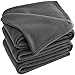 Bare Home Polar Fleece Blanket - Throw - Grey - Warm & Cozy - Premium Fleece for Bed, Sofa, Camping, Travel and Cold Nights - Lightweight Blanket (Throw, Grey)