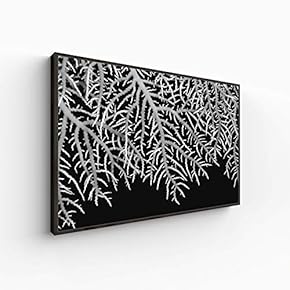Canvas Wall Art for Living Room, Bedroom Monochrome Plants Framed Canvas Prints for Home Decoration Ready to Hang - 16x24 inches