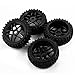 SkyQ 4pcs RC 1/8 Scale Off Road Car Buggy RC Tires Tyre and Wheels for Redcat HSP HPI Black