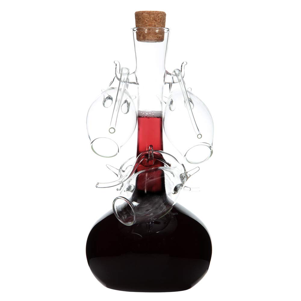 Port Decanter & 4 Glass Sipper Set