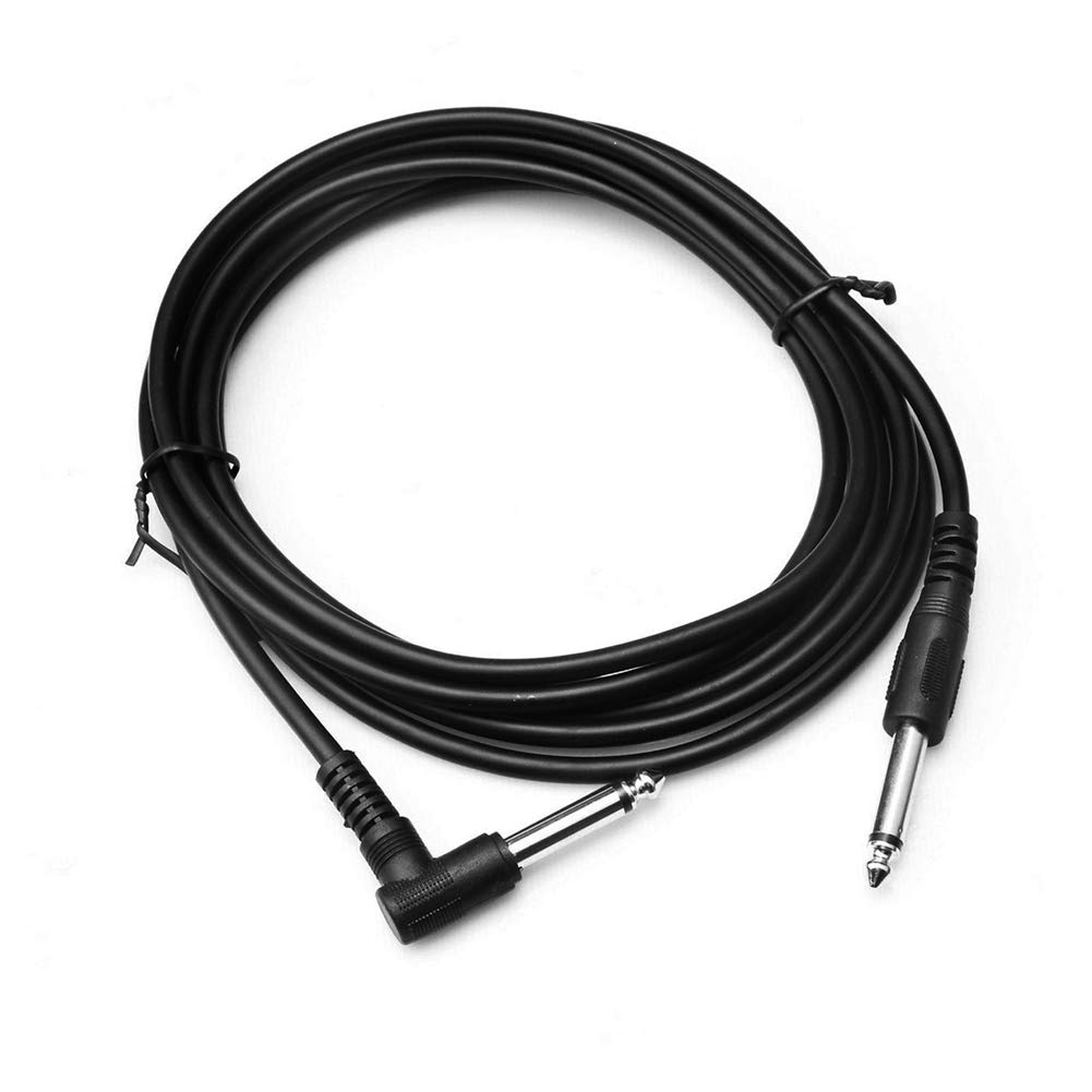 Alnicov Guitar Cable 1/4 Inch Guitar Instrument Amplifier Cable 10 ft for Electric Guitar,Bass Guitar,Electric Mandolin- Single (Black+Right Angle)