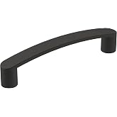 Amerock 3-3/4" Rift Matte Black Drawer Pull | 3-3/4 inch (96mm) Center-to-Center Mounting Distance and 4-1/4 inches Overall Length, Durable Zinc Cabinet Hardware