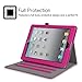 Fintie iPad 2/3/4 Case [Corner Protection] - [Multi-Angle Viewing] Folio Stand Smart Cover with Pocket, Auto Sleep / Wake for Apple iPad 2, iPad 3 & iPad 4th Gen Retina Display, Magenta