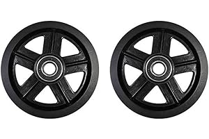 Sliding Door Pulley Set for Barn Door Hardware – Nylon Suspension Rail Wheels, 120mm Black/White, Smooth Silent Operation, Ru