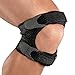 ACE Dual Strap Knee Support Soothing Gel Pads Deliver Targeted Pressure on Your Sore Tendons, Adjustable, Black, 1 Pack