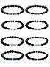 Jetec 8 Pieces Lava Stone Bracelet Rock Bracelet Adjustable Arrow Diffuser Stone Bracelet for Women Men, 8 Colors