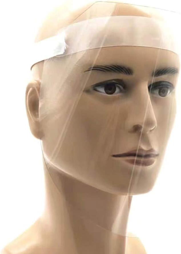 Acamifashion Transparent Full Face Covering Mask Visor Shield Anti Droplet Dust-Proof Protect