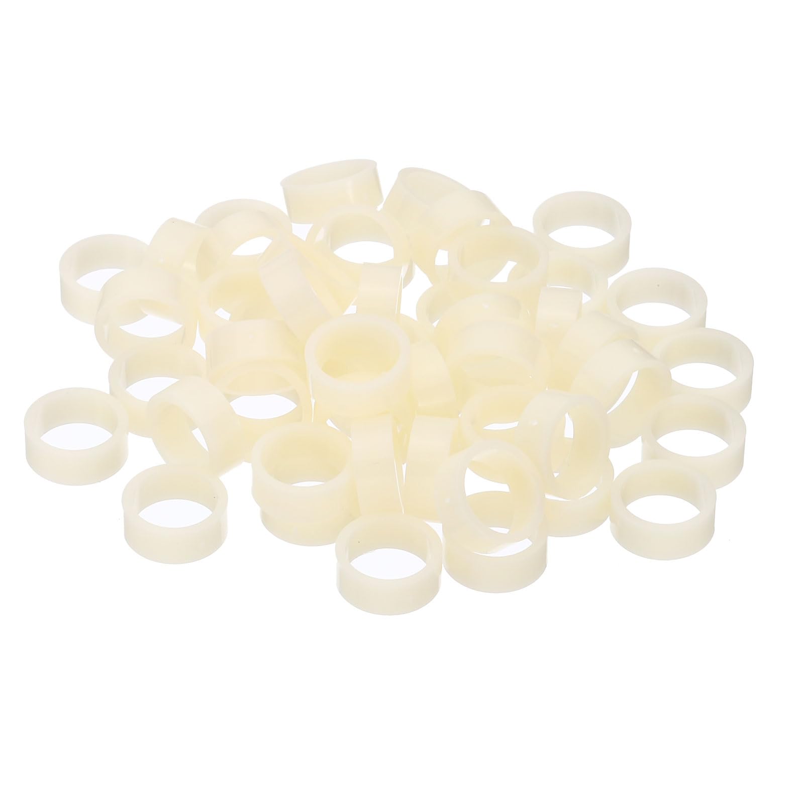 PATIKIL M10 Round Spacer Washer Set, 50 Pcs 10.5mm ID, 13mm OD, 5mm Length Plastic Standoff for M10 Screws — image 1