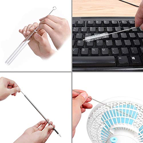 Cleaning Brush Set, Bottle Brush Cleaner, Tube Brushes, Water Bottle Cleaning Brush, Kitchen Wire Scrub Set for Nozzle Clean, Drinking Straw, Wine Bottle, Cup, Pipes, Keyboard, Set of 6 - Thumbnail 2