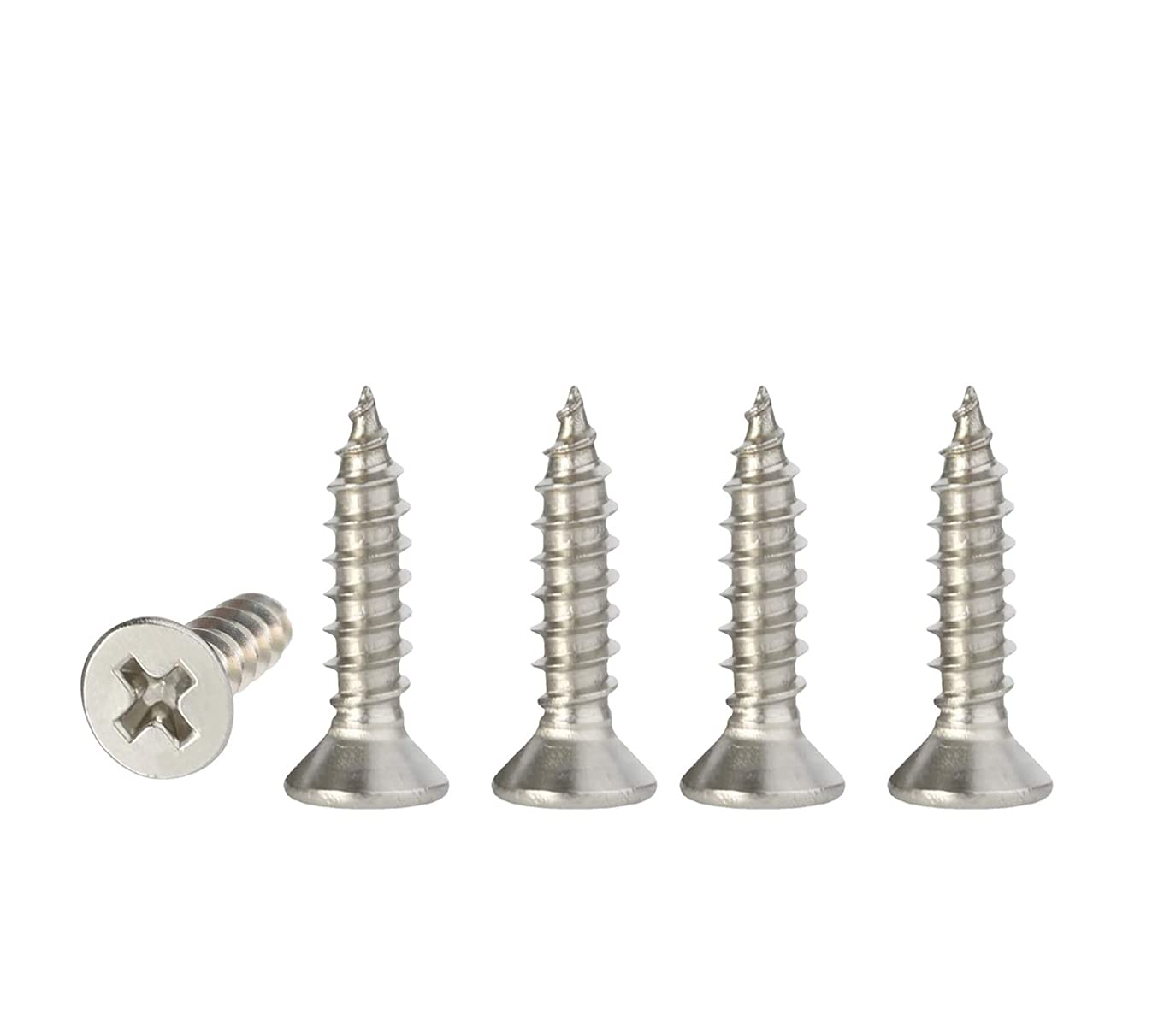M3 Stainless Steel Self Tapping Screws,100pcs M3x16mm Phillips Flat Head Wood Srews DIY Woodworking Screws with Box (M3 X 16 100 PCS)