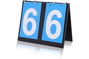Sports Scoreboard, 2/3/4 Digit Portable Flip Scoreboards Sports Competition Score Board Table Top Score Counter Digital Score