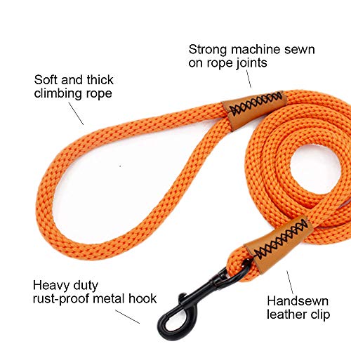 lynxking Braided Dog Rope Lead Leashes Pet Leash Dog Traction Rope Leashes Dog Walking Training