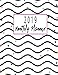2019 Monthly Planner: Schedule Organizer Beautiful water Wave Pattern pink yellow triangle Backgroun by 