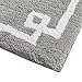 Madison Park Evan 100% Cotton Bathroom Rug Non Slip Backing-Luxrurious Tufted Plush Bath Mat Absorbent, Quick Dry, Spa Design Shower Room Décor, 24x72, Grey